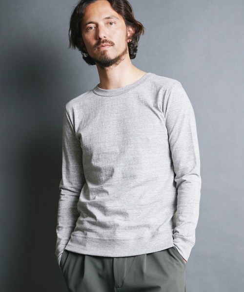 Magine(マージン)の「VINTAGE RAFFY KNITSAW CTN C/N L/S:ヴィンテージ ラフィーコットン ニットソー クルーネック ロングスリーブ(Tシャツ/カットソー・メンズ・ネイビー/チャコールグレー/ホワイト/グレー/ブラック・48/46/44)」の20枚目の写真