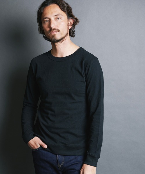 Magine(マージン)の「VINTAGE RAFFY KNITSAW CTN C/N L/S:ヴィンテージ ラフィーコットン ニットソー クルーネック ロングスリーブ(Tシャツ/カットソー・メンズ・ネイビー/チャコールグレー/ホワイト/グレー/ブラック・48/46/44)」の12枚目の写真