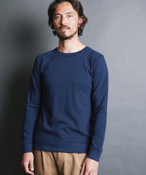 Magine(マージン)の「VINTAGE RAFFY KNITSAW CTN C/N L/S:ヴィンテージ ラフィーコットン ニットソー クルーネック ロングスリーブ(Tシャツ/カットソー・メンズ・ネイビー/チャコールグレー/ホワイト/グレー/ブラック・48/46/44)」の22枚目の写真
