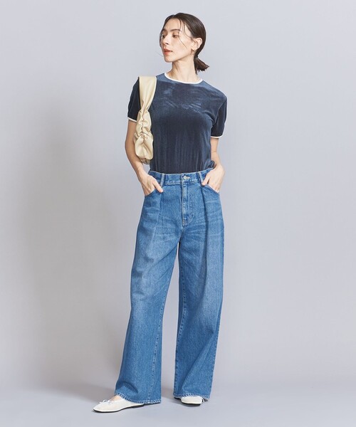 BEAUTY&YOUTH UNITED ARROWS（ビューティーアンドユースユナイテッドアローズ）の「フロントタック デニムパンツ（デニムパンツ・レディース・ブラック/コバルトブルー・S/M/XS）」の8枚目の写真