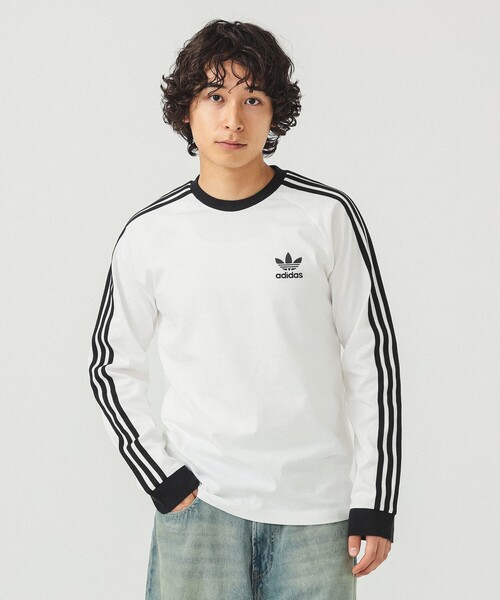 adidas（アディダス）の「adidas / アディカラー クラシックス スリーストライプス ロングスリーブ Tシャツ（Tシャツ/カットソー・メンズ・ブラック/ホワイト・X-LARGE/MEDIUM/LARGE/XX-LARGE）」の2枚目の写真