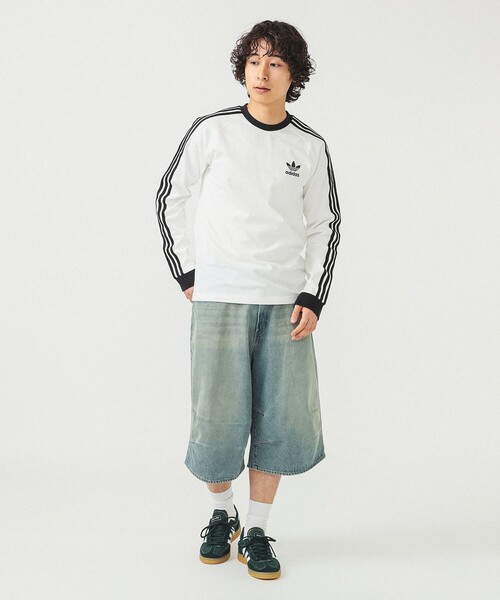 adidas（アディダス）の「adidas / アディカラー クラシックス スリーストライプス ロングスリーブ Tシャツ（Tシャツ/カットソー・メンズ・ブラック/ホワイト・X-LARGE/MEDIUM/LARGE/XX-LARGE）」の10枚目の写真