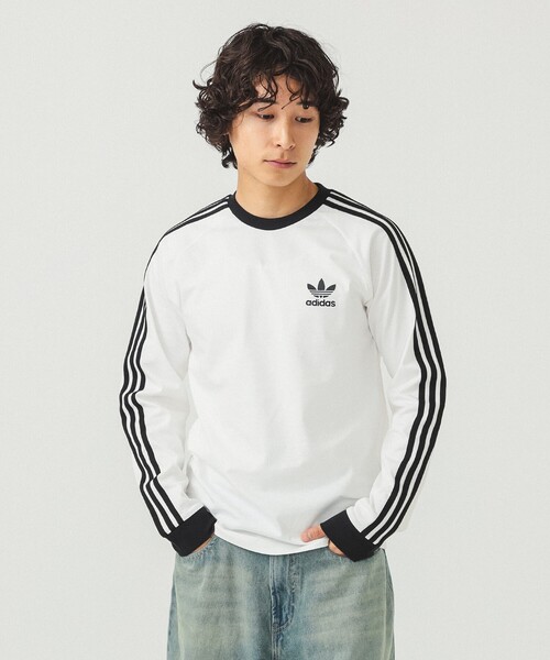 adidas（アディダス）の「adidas / アディカラー クラシックス スリーストライプス ロングスリーブ Tシャツ（Tシャツ/カットソー・メンズ・ブラック/ホワイト・X-LARGE/MEDIUM/LARGE/XX-LARGE）」の12枚目の写真