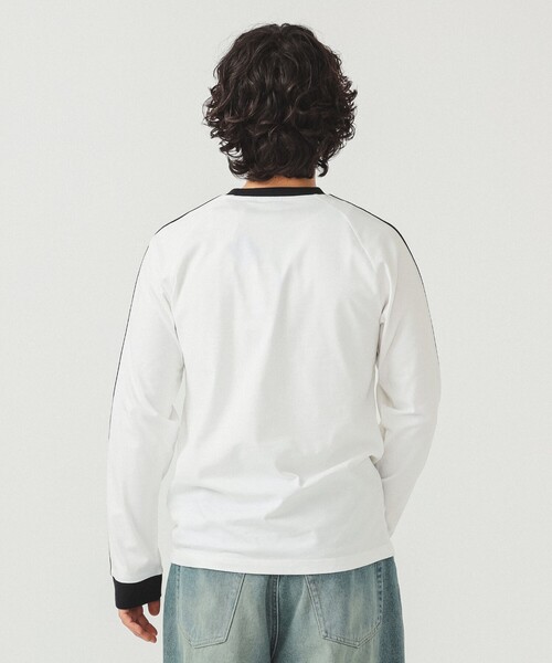 adidas（アディダス）の「adidas / アディカラー クラシックス スリーストライプス ロングスリーブ Tシャツ（Tシャツ/カットソー・メンズ・ブラック/ホワイト・X-LARGE/MEDIUM/LARGE/XX-LARGE）」の13枚目の写真