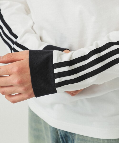 adidas（アディダス）の「adidas / アディカラー クラシックス スリーストライプス ロングスリーブ Tシャツ（Tシャツ/カットソー・メンズ・ブラック/ホワイト・X-LARGE/MEDIUM/LARGE/XX-LARGE）」の15枚目の写真
