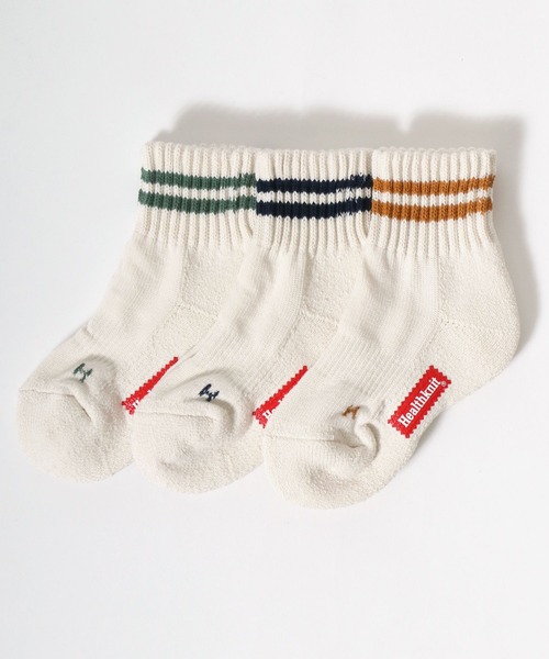 Healthknit（ヘルスニット）の「「kidsサイズ」Healthknit（ヘルスニット） ナチュラルカラーソックス3P/ハイソックス/クォーターソックス/子供靴下/ライン・無地・ロゴ（ソックス/靴下・キッズ・ベージュ系1/ブラック系その他/その他・16-18cm/19-21cm/17-19cm/20-22cm）」の5枚目の写真