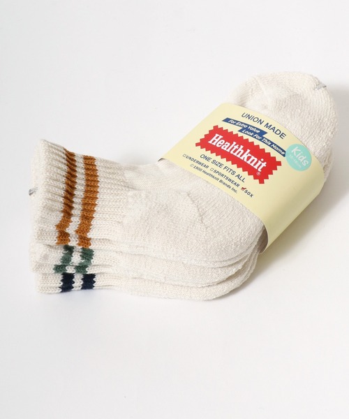Healthknit（ヘルスニット）の「「kidsサイズ」Healthknit（ヘルスニット） ナチュラルカラーソックス3P/ハイソックス/クォーターソックス/子供靴下/ライン・無地・ロゴ（ソックス/靴下・キッズ・ベージュ系1/ブラック系その他/その他・16-18cm/19-21cm/17-19cm/20-22cm）」の9枚目の写真