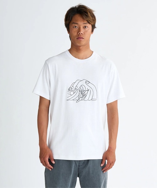 Quiksilver（クイックシルバー）の「FREEDOM SWELL ST /クイックシルバーグラフィック半袖Tシャツ（Tシャツ/カットソー・メンズ・ミント/ホワイト/ブラック/グリーン・MEDIUM/LARGE/SMALL/X-LARGE）」の2枚目の写真