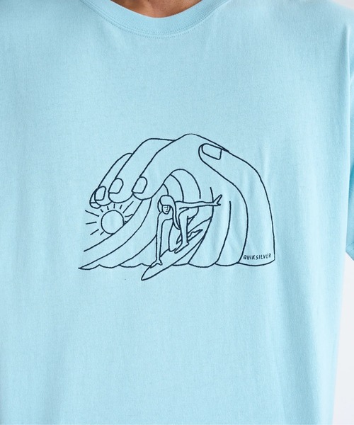 Quiksilver（クイックシルバー）の「FREEDOM SWELL ST /クイックシルバーグラフィック半袖Tシャツ（Tシャツ/カットソー・メンズ・ミント/ホワイト/ブラック/グリーン・MEDIUM/LARGE/SMALL/X-LARGE）」の9枚目の写真