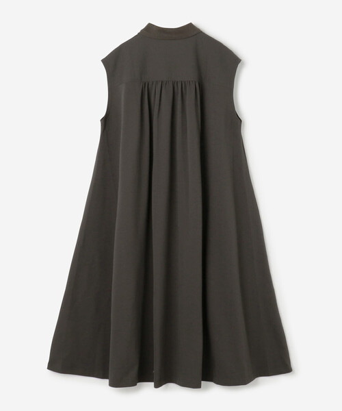 GYMPHLEX（ジムフレックス）の「Gymphlex | ポリエステル鹿の子 ポロ衿スリーブレスワンピース WOMEN（ワンピース・レディース・ダークネイビー/チャコール・14）」の3枚目の写真