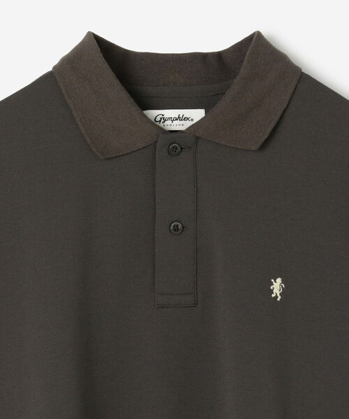 GYMPHLEX（ジムフレックス）の「Gymphlex | ポリエステル鹿の子 ポロ衿スリーブレスワンピース WOMEN（ワンピース・レディース・ダークネイビー/チャコール・14）」の4枚目の写真