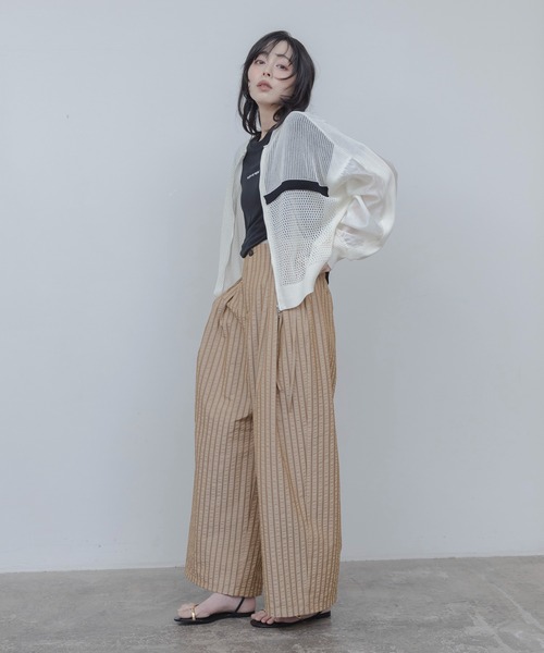 布帛MIXメッシュニットブルゾン Eimee Law│Eimee Law & LHELBIE 公式