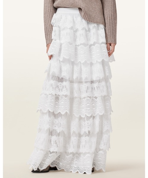 ALLSAINTS（オールセインツ）の「LIZI TIERED LACE MAXI SKIRT | LIZI