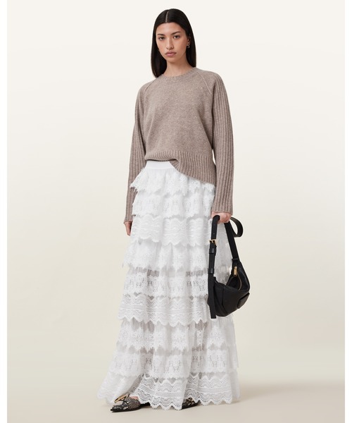 ALLSAINTS（オールセインツ）の「LIZI TIERED LACE MAXI SKIRT | LIZI