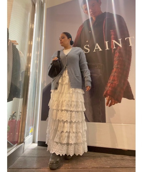 セール】LIZI TIERED LACE MAXI SKIRT | LIZI ティアード レース