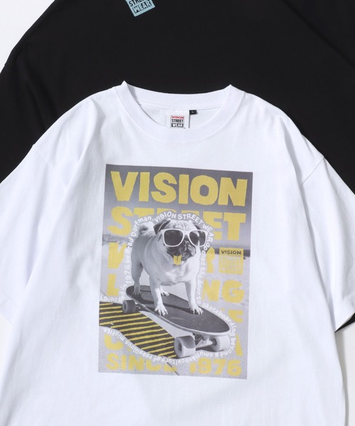 VISION STREET WEAR（ヴィジョンストリートウェア）の「VISION STREET WEAR/ヴィジョンストリートウェア オーバーサイズ フロント/バックプリント ロゴ ワンポイント刺繍 半袖Tシャツ/レディース メンズ（Tシャツ/カットソー・メンズ・ホワイト/ホワイト系その他/ホワイト系その他3/ブラック系その他4/ブラック系その他6/ブラック系その他/ホワイト系その他2/ブラック系その他3/ホワイト系その他4/ブラック系その他5/ブラック/ブラック系その他2/ホワイト系その他5/ホワイト系その他6/ブラック系その他7/ホワイト系その他7・M/L/LL）」の4枚目の写真