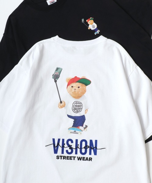 VISION STREET WEAR（ヴィジョンストリートウェア）の「VISION STREET WEAR/ヴィジョンストリートウェア オーバーサイズ フロント/バックプリント ロゴ ワンポイント刺繍 半袖Tシャツ/レディース メンズ（Tシャツ/カットソー・メンズ・ホワイト/ホワイト系その他/ホワイト系その他3/ブラック系その他4/ブラック系その他6/ブラック系その他/ホワイト系その他2/ブラック系その他3/ホワイト系その他4/ブラック系その他5/ブラック/ブラック系その他2/ホワイト系その他5/ホワイト系その他6/ブラック系その他7/ホワイト系その他7・M/L/LL）」の8枚目の写真