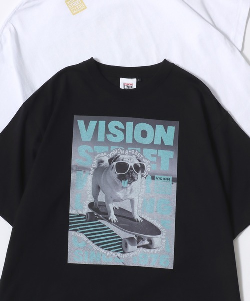 VISION STREET WEAR（ヴィジョンストリートウェア）の「VISION STREET WEAR/ヴィジョンストリートウェア オーバーサイズ フロント/バックプリント ロゴ ワンポイント刺繍 半袖Tシャツ/レディース メンズ（Tシャツ/カットソー・メンズ・ホワイト/ホワイト系その他/ホワイト系その他3/ブラック系その他4/ブラック系その他6/ブラック系その他/ホワイト系その他2/ブラック系その他3/ホワイト系その他4/ブラック系その他5/ブラック/ブラック系その他2/ホワイト系その他5/ホワイト系その他6/ブラック系その他7/ホワイト系その他7・M/L/LL）」の11枚目の写真