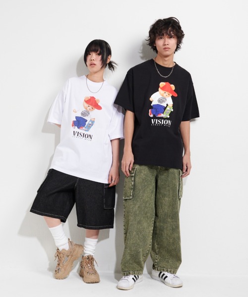 VISION STREET WEAR（ヴィジョンストリートウェア）の「VISION STREET WEAR/ヴィジョンストリートウェア オーバーサイズ フロント/バックプリント ロゴ ワンポイント刺繍 半袖Tシャツ/レディース メンズ（Tシャツ/カットソー・メンズ・ホワイト/ホワイト系その他/ホワイト系その他3/ブラック系その他4/ブラック系その他6/ブラック系その他/ホワイト系その他2/ブラック系その他3/ホワイト系その他4/ブラック系その他5/ブラック/ブラック系その他2/ホワイト系その他5/ホワイト系その他6/ブラック系その他7/ホワイト系その他7・M/L/LL）」の21枚目の写真