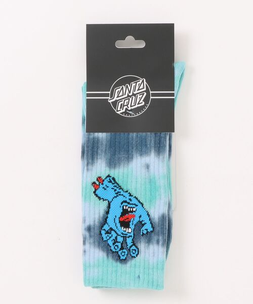 SANTA CRUZ(サンタクルーズ)の「SANTACRUZ/サンタクルーズ ソックス SCREAMING HAND タイダイ SOCK 502256982(ソックス/靴下・メンズ・ブルー/レッド・FREE)」の4枚目の写真