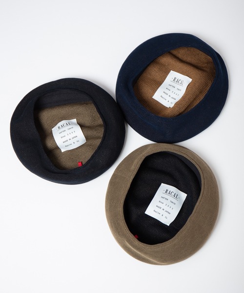 RACAL（ラカル）の「Spring Soft Knit Beret / スプリングソフトニットベレー（ハンチング/ベレー帽・メンズ・ネイビー/ブラック/オリーブ・LARGE/MEDIUM）」の4枚目の写真