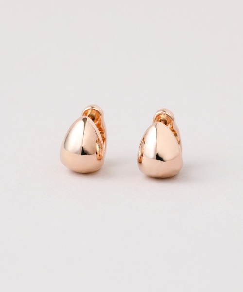 CALIN STANDARD(カリンスタンダード)の「◆金属アレルギー対応◆◆made in japan◆【片手でスムースワンタッチ】オーバルドロップ ミニスムースピアス(ピアス(両耳用)・レディース・ゴールド/ピンクゴールド/シルバー・FREE)」の3枚目の写真