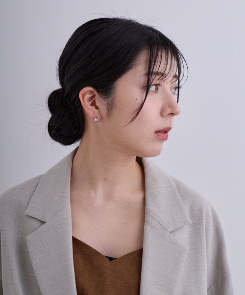 CALIN STANDARD(カリンスタンダード)の「◆金属アレルギー対応◆◆made in japan◆【片手でスムースワンタッチ】オーバルドロップ ミニスムースピアス(ピアス(両耳用)・レディース・ゴールド/ピンクゴールド/シルバー・FREE)」の9枚目の写真