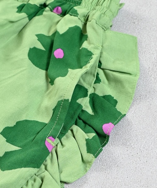 MARKEY'S（マーキーズ）の「総柄サイドフリルパンツ（その他パンツ・キッズ・ベージュ/ライトグリーン・90/100/110/120/130/140/150）」の6枚目の写真
