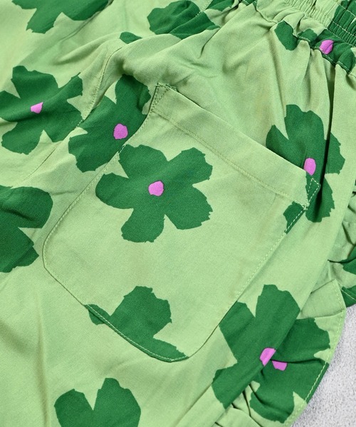 MARKEY'S（マーキーズ）の「総柄サイドフリルパンツ（その他パンツ・キッズ・ベージュ/ライトグリーン・90/100/110/120/130/140/150）」の7枚目の写真