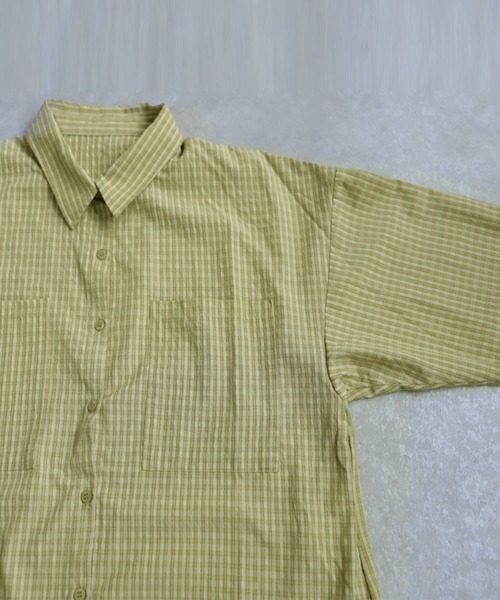 antiqua(アンティカ)の「ビッグカフスチェックシャツ(シャツ/ブラウス・レディース・ブラック/グリーン・ONESIZE)」の14枚目の写真