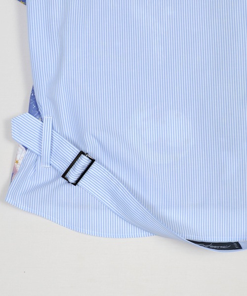 レア✨ミルクボーイ ストライプ セーラー シャツ ブラウス 男女兼用 水色 MILKBOY（ミルクボーイ）の「CAT STRIPE SHIRTS（シャツ