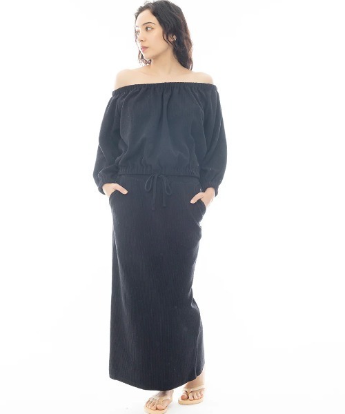 BILLABONG(ビラボン)の「BILLABONG レディース 【CHILLWEAR】 JACQUARD RIB LONG SKIRT スカート 【2025年春夏モデル】/ビラボンウエストゴムドローコード付きスリットロングスカート(スカート・レディース・ブラック/アイボリー/オレンジ系その他・MEDIUM)」の17枚目の写真
