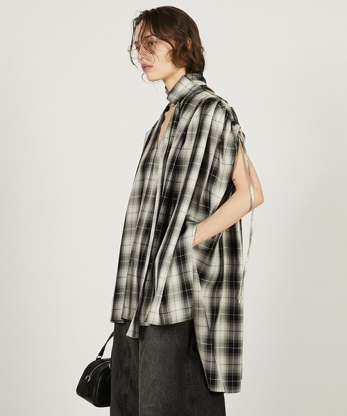 PRANK PROJECT(プランクプロジェクト)の「スカーフネックブラウス / Scarf Neck Blouse(シャツ/ブラウス・レディース・マルチ/ブラック・FREE)」の5枚目の写真