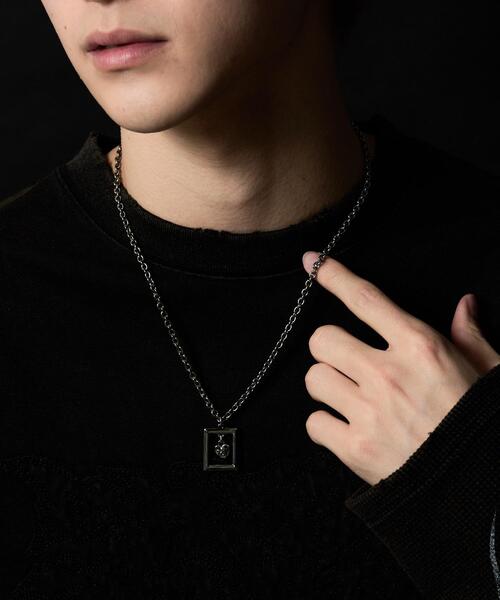 WEGO(ウィゴー)の「WEGO/フレームモチーフネックレス(ネックレス・メンズ・その他1/その他2・FREE)」の2枚目の写真