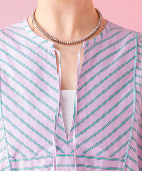 Rouge vif la cle（ルージュヴィフラクレ）の「【Le Melange/ル・メランジュ】ストライプスワンピース/ワンピース/ストライプ【WEB限定】（ワンピース・レディース・ピンク・フリー）」の6枚目の写真