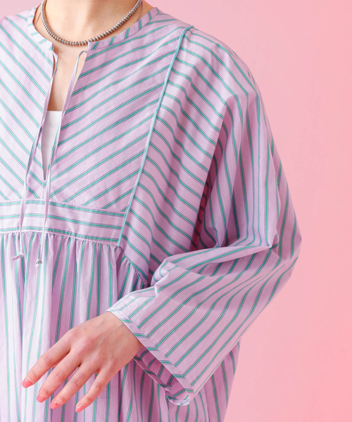 Rouge vif la cle（ルージュヴィフラクレ）の「【Le Melange/ル・メランジュ】ストライプスワンピース/ワンピース/ストライプ【WEB限定】（ワンピース・レディース・ピンク・フリー）」の5枚目の写真