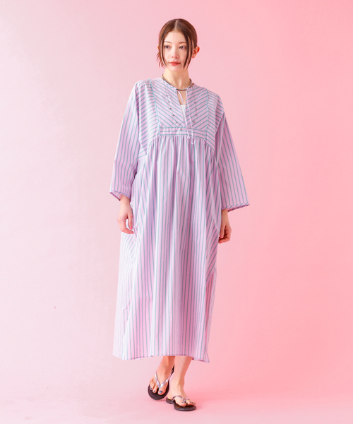 Rouge vif la cle（ルージュヴィフラクレ）の「【Le Melange/ル・メランジュ】ストライプスワンピース/ワンピース/ストライプ【WEB限定】（ワンピース・レディース・ピンク・フリー）」の3枚目の写真