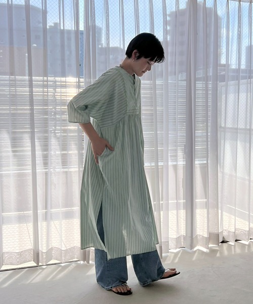 Rouge vif la cle（ルージュヴィフラクレ）の「【Le Melange/ル・メランジュ】ストライプスワンピース/ワンピース/ストライプ【WEB限定】（ワンピース・レディース・ピンク・フリー）」の14枚目の写真