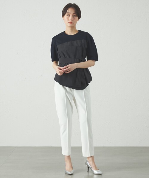 CAST:（キャストコロン）の「【1枚で着映える】ビスチェコンビカットソー（Tシャツ/カットソー・レディース・ブラック/ネイビー/グリーン系その他7・M）」の9枚目の写真