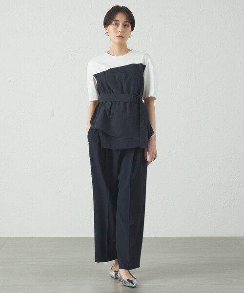 CAST:（キャストコロン）の「【1枚で着映える】ビスチェコンビカットソー（Tシャツ/カットソー・レディース・ブラック/ネイビー/グリーン系その他7・M）」の10枚目の写真