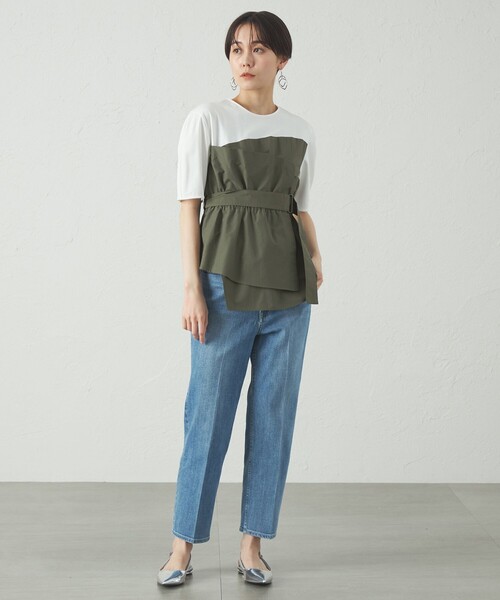 CAST:（キャストコロン）の「【1枚で着映える】ビスチェコンビカットソー（Tシャツ/カットソー・レディース・ブラック/ネイビー/グリーン系その他7・M）」の12枚目の写真