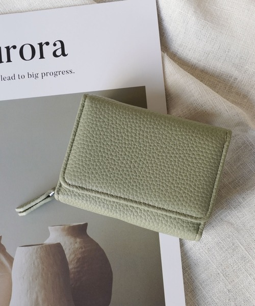 ammy.（エイミードット）の「【 ammy. / エイミードット 】 三つ折り 財布 / ミニ ウォレット（財布・レディース・グリーン/モカ/アイボリー/ブラック/ピンクベージュ/ブルー・FREE）」の4枚目の写真