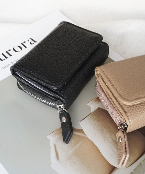 ammy.（エイミードット）の「【 ammy. / エイミードット 】 三つ折り 財布 / ミニ ウォレット（財布・レディース・グリーン/モカ/アイボリー/ブラック/ピンクベージュ/ブルー・FREE）」の7枚目の写真