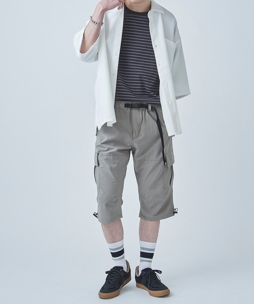 OUTDOOR PRODUCTS（アウトドアプロダクツ）の「【OUTDOOR PRODUCTS】カーゴパンツ メンズ ７分丈 ショートパンツ ストレッチ 084640（カーゴパンツ・メンズ・ブラック/ネイビー/カーキ/グレイッシュベージュ・LL/M/L）」の7枚目の写真