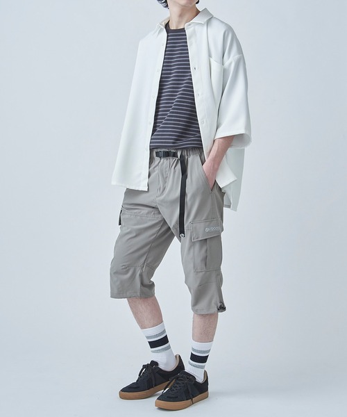 OUTDOOR PRODUCTS（アウトドアプロダクツ）の「【OUTDOOR PRODUCTS】カーゴパンツ メンズ ７分丈 ショートパンツ ストレッチ 084640（カーゴパンツ・メンズ・ブラック/ネイビー/カーキ/グレイッシュベージュ・LL/M/L）」の8枚目の写真