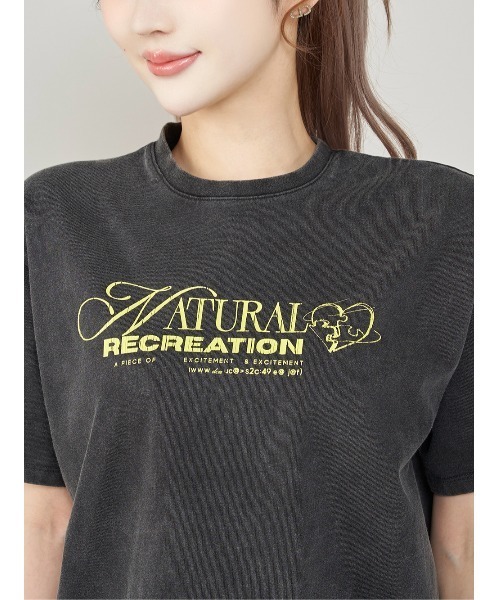 Darich(ダーリッチ)の「NATURAL RECREATIONTシャツ(Tシャツ/カットソー・レディース・チャコールグレー/ホワイト/ネイビー・FREE)」の12枚目の写真