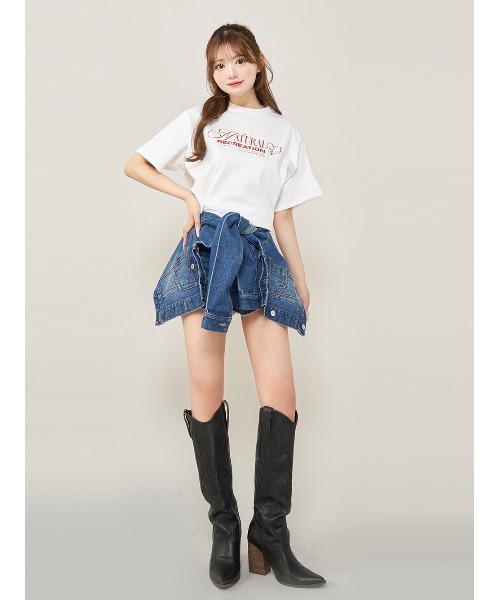 Darich(ダーリッチ)の「NATURAL RECREATIONTシャツ(Tシャツ/カットソー・レディース・チャコールグレー/ホワイト/ネイビー・FREE)」の9枚目の写真