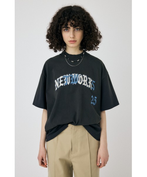 MOUSSY(マウジー)の「NETWORKS FADED Tシャツ(Tシャツ/カットソー・レディース・ブラック/ライトブルー・FREE)」の8枚目の写真