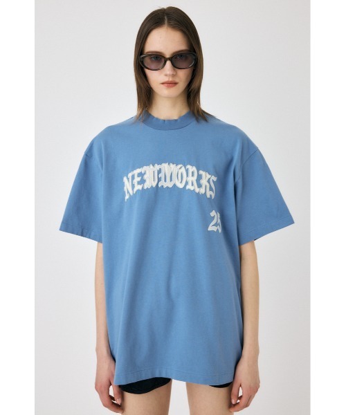 MOUSSY(マウジー)の「NETWORKS FADED Tシャツ(Tシャツ/カットソー・レディース・ブラック/ライトブルー・FREE)」の16枚目の写真