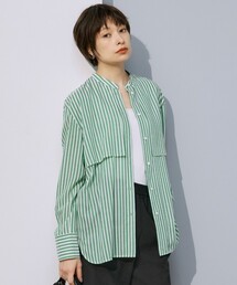 キュプラローンストライプ シャツ